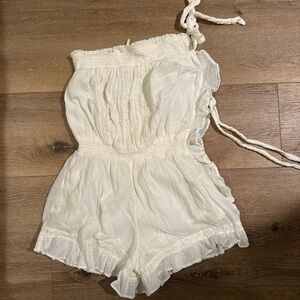 White Sleeveless Romper